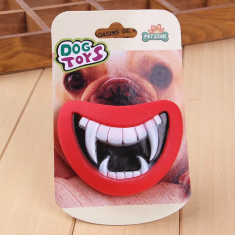 New Durable Safe Funny Squeak Dog Toys Devil'S Lip Sound Dog Playing/Chewing Puppy Make Your Dog Happy