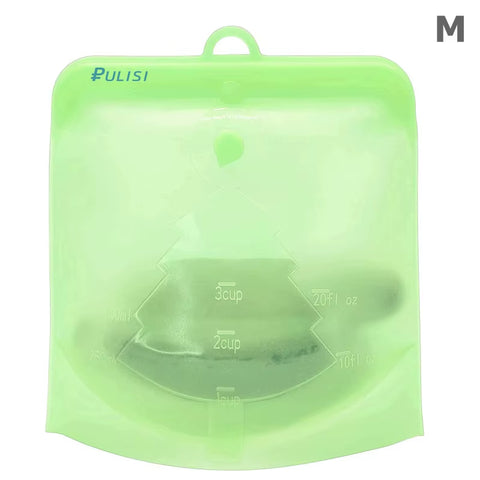 Silicone Reusable Food Bag 1500Ml 1000Ml 500Ml Leakproof Containers Reusable Fresh Bag Food Storage Bag Freezer Bag Snack