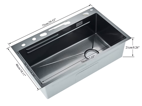 Bezúdržbový multifunkční kuchyňský dřez, 6 mycích režimů
