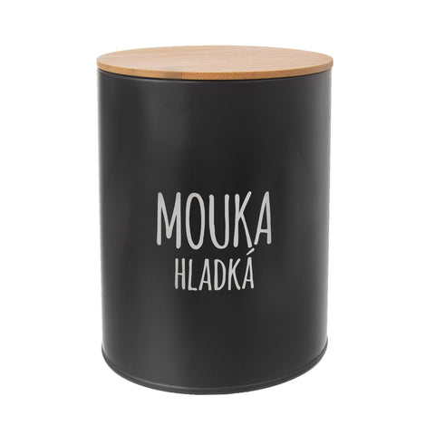 ORION Dóza Mouka hladká BLACK pr. 13 cm