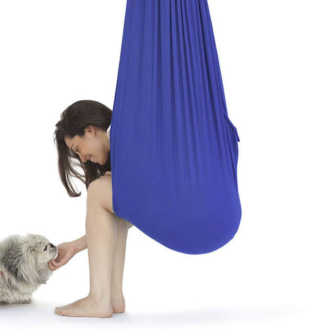 Kids Cotton Outdoor Indoor Swing Hammock for Cuddle up to Sensory Child Therapy Soft Elastic Parcel Steady Seat Swing Toys