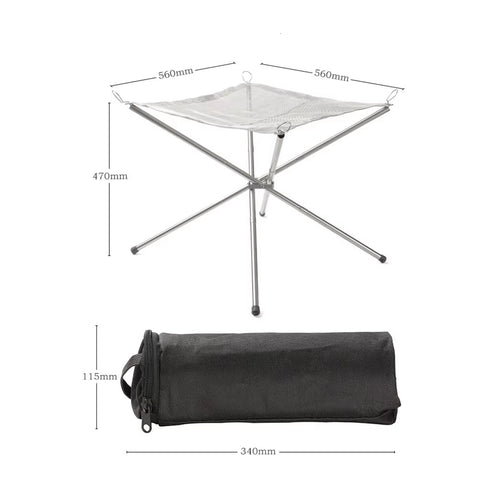 Disassemble Garden Backyard Heating Mesh Stainless Steel Outdoor Camping Campfire Fire Rack Foldable Mesh Fire Pit BBQ Tools Hot