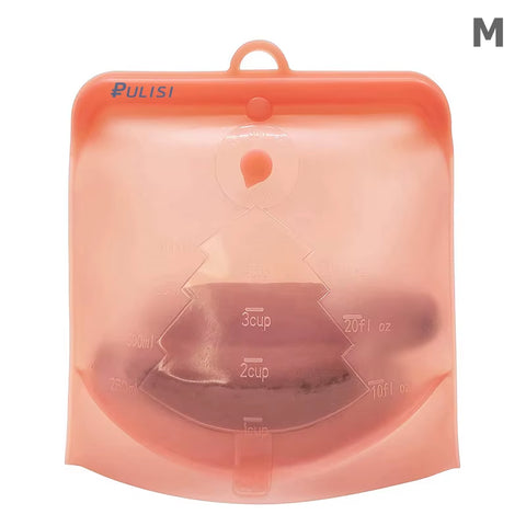Silicone Reusable Food Bag 1500Ml 1000Ml 500Ml Leakproof Containers Reusable Fresh Bag Food Storage Bag Freezer Bag Snack