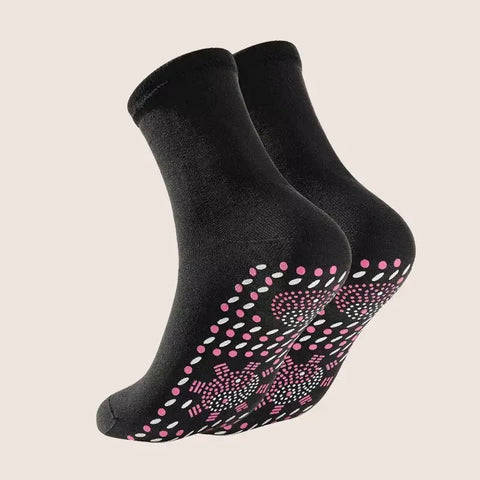 Winter Self Heating Socks, Warm Feet Socks, Tomaline Health Socks, Cold Resistant Mid Length Socks, Thickened Sole Massage Socks