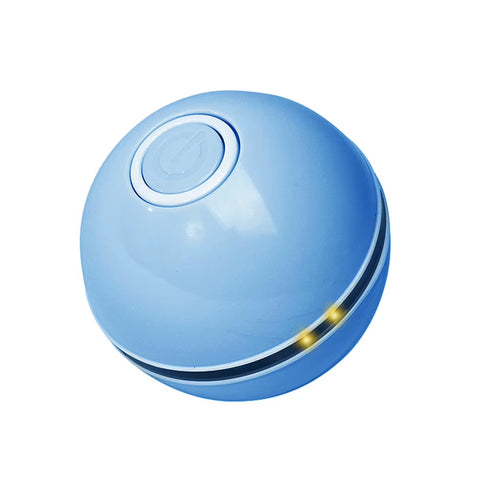 Smart Interactive Cat Toy Colorful LED Self Rotating Ball with Catnip Bell and Feather Toys USB Rechargeable Cat Kitten Ball Toy