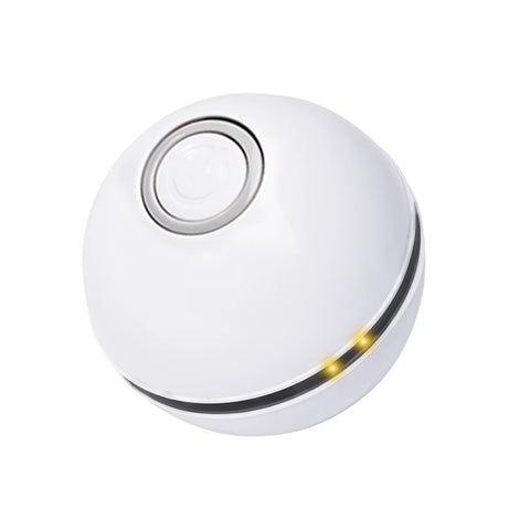 Smart Interactive Cat Toy Colorful LED Self Rotating Ball with Catnip Bell and Feather Toys USB Rechargeable Cat Kitten Ball Toy