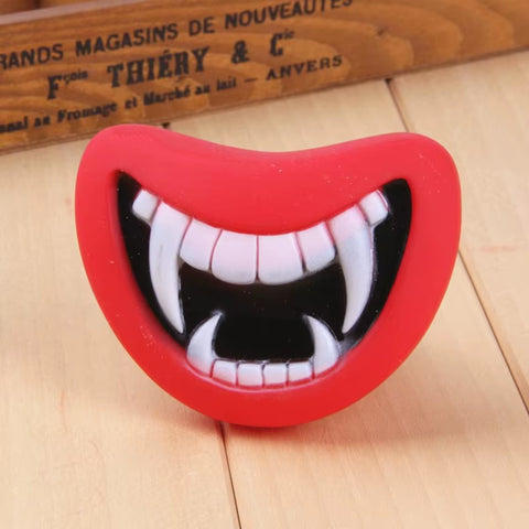 New Durable Safe Funny Squeak Dog Toys Devil'S Lip Sound Dog Playing/Chewing Puppy Make Your Dog Happy
