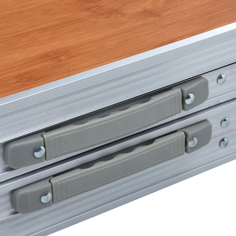 Skládací kempingový stůl hliník 240 x 60 cm