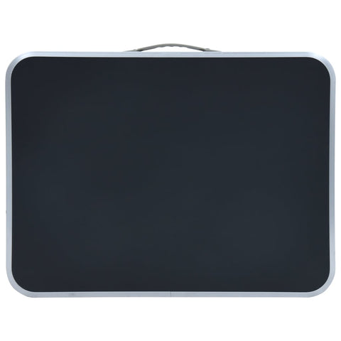 Skládací kempingový stůl šedý hliník 60 x 45 cm