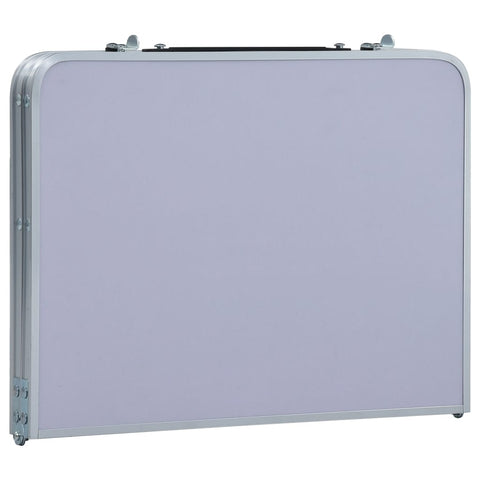 Skládací kempingový stůl bílý hliník 60 x 40 cm