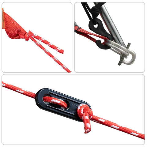 Kempingový stan kopule pro 4 osoby modrý nepromokavý