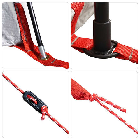 Kempingový stan pro 2 osoby zelený nepromokavý