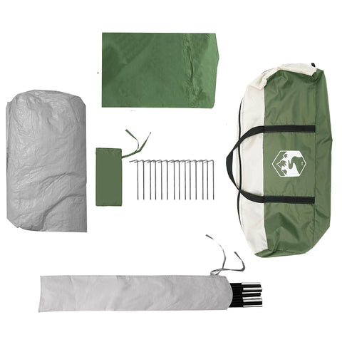 Rodinný stan týpí pro 8 osob zelený nepromokavý