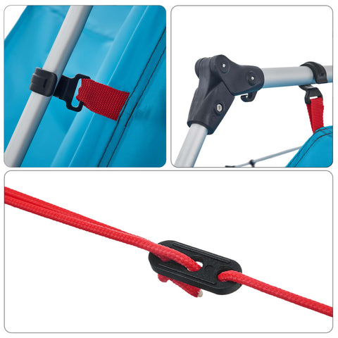 Rodinný stan s předsíní pro 9 osob modrý rychloupínací