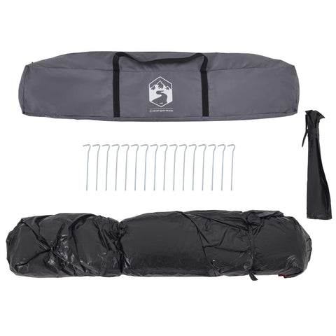 Rodinný stan kabinový pro 7 osob šedý a oranžový rychloupínací