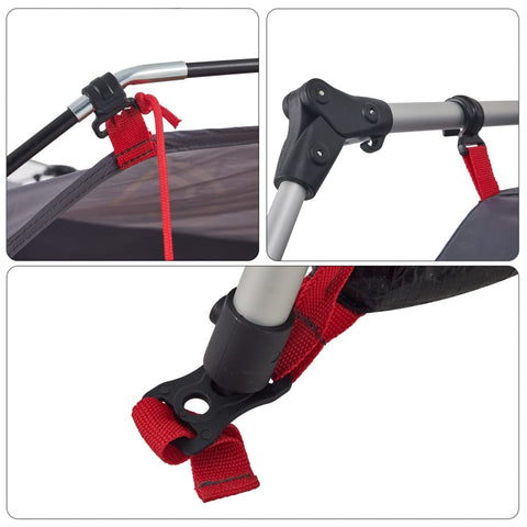 Rodinný stan kabinový pro 7 osob šedý a oranžový rychloupínací