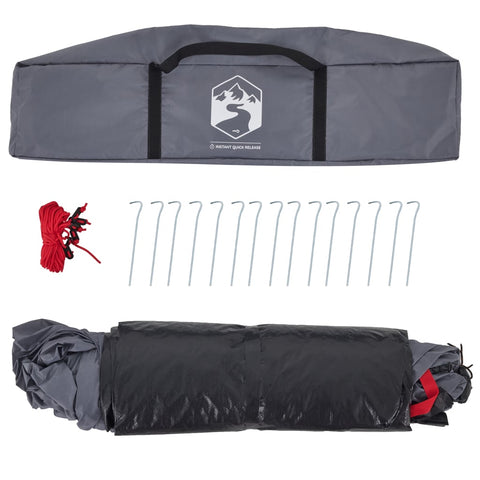 Kempingový stan kupole 3 osoby šedý a oranžový rychloupínací