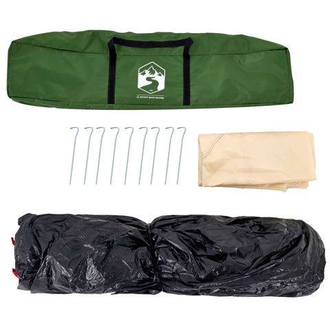 Kempingový stan kupole pro 4 osoby zelený rychloupínací