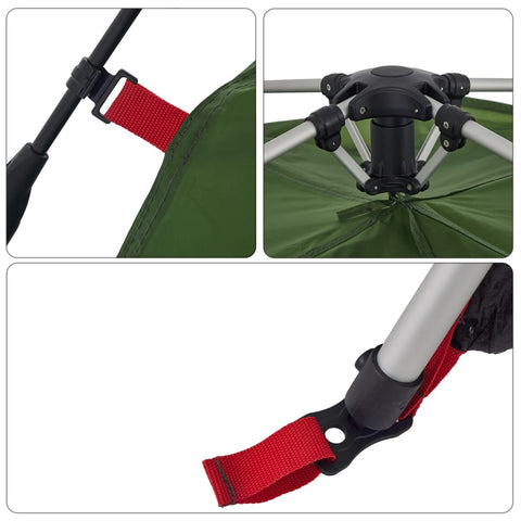 Kempingový stan kupole pro 4 osoby zelený rychloupínací