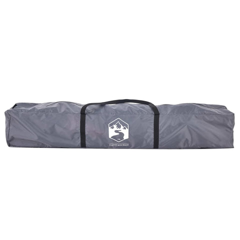 Kempingový stan kupole 4 osoby šedý a oranžový rychloupínací