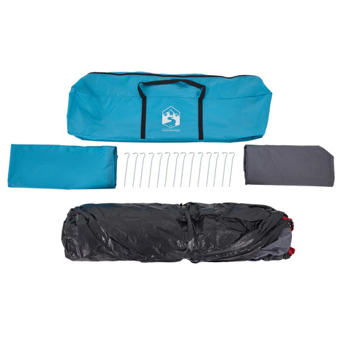 Rodinný stan kupole pro 8 osob modrý rychloupínací