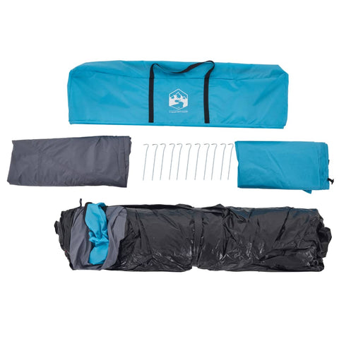 Rodinný stan kupole pro 10 osob modrý rychloupínací