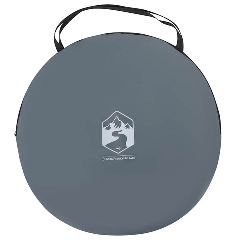 Toaletní stan šedý a oranžový pop-up nepromokavý