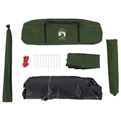 Kempingový stan kupole pro 5 osob zelený rychloupínací