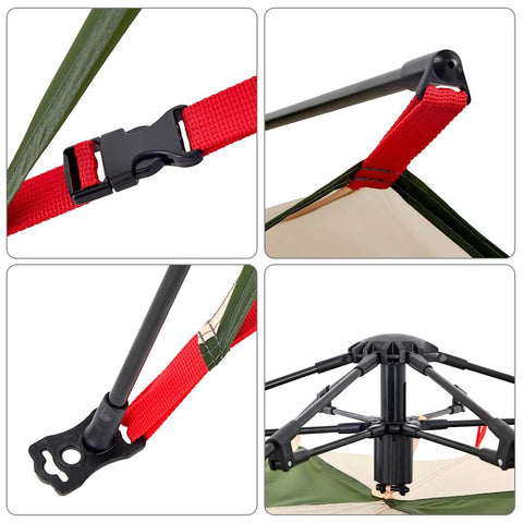 Kempingový stan kupole pro 3 osoby zelený rychloupínací