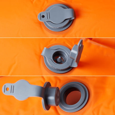 Samonafukovací kempingová matrace s polštářem 1 osoba oranžová