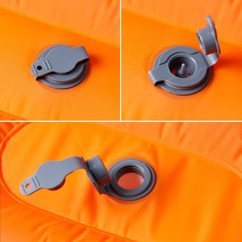 Samonafukovací kempingová matrace s polštářem 1 osoba oranžová