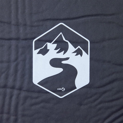 Samonafukovací kempingová matrace s polštářem, 1 osoba - šedá