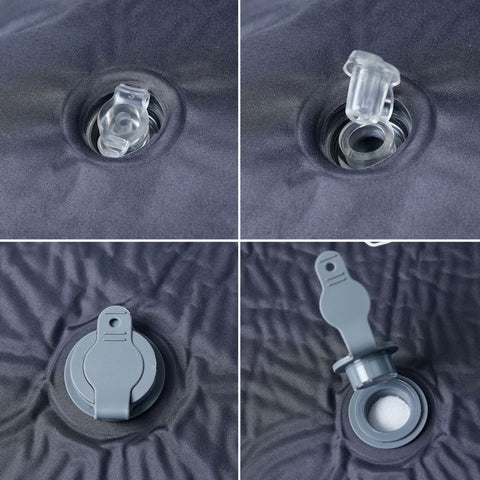 Samonafukovací kempingová matrace s polštářem, 1 osoba - šedá