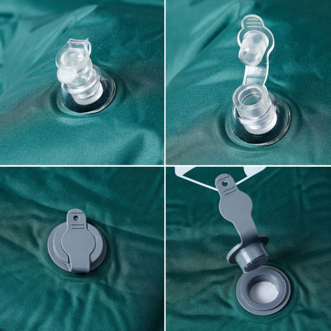 Samonafukovací kempingová matrace s polštářem 1 osoba zelená