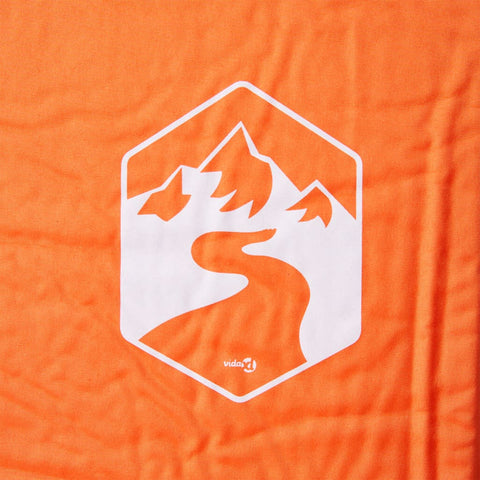 Samonafukovací kempingová matrace s polštářem 1 osoba oranžová