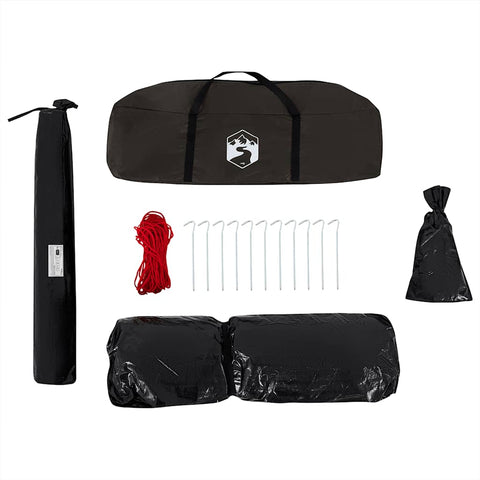 Rybářský stan pro 5 osob hnědý nepromokavý