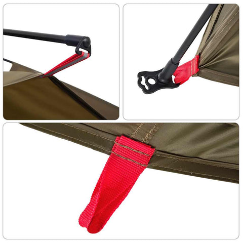 Rybářský stan pro 4 osoby olivově zelený rychloupínací