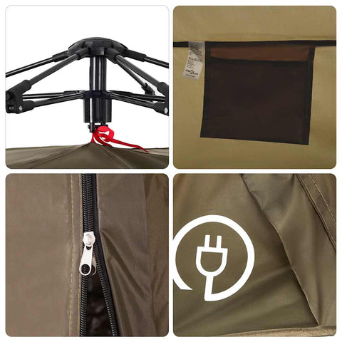 Rybářský stan pro 4 osoby olivově zelený rychloupínací