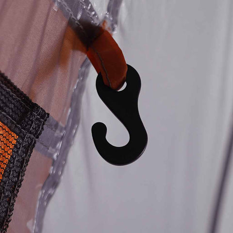 Kempingový přístřešek pro 5 osob šedý nepromokavý