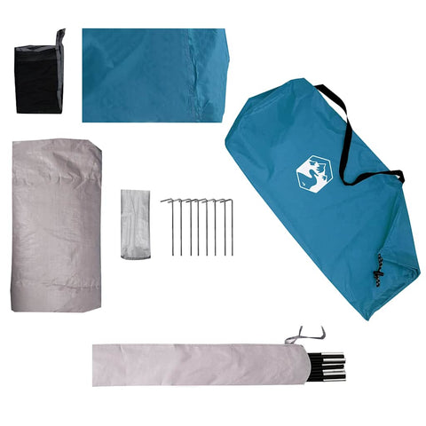 Kempingový stan pro 1 osobu modrý nepromokavý