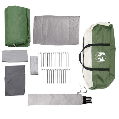 Rodinný stan tunel pro 8 osob zelený nepromokavý