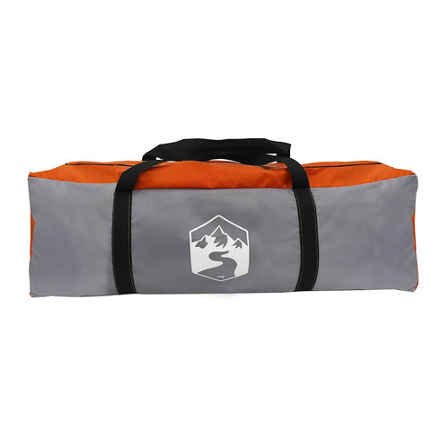 Rodinný stan pro 6 osob šedý a oranžový nepromokavý