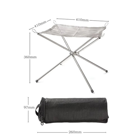 Disassemble Garden Backyard Heating Mesh Stainless Steel Outdoor Camping Campfire Fire Rack Foldable Mesh Fire Pit BBQ Tools Hot