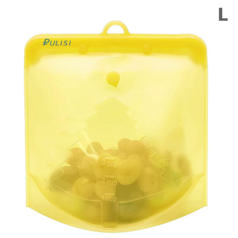 Silicone Reusable Food Bag 1500Ml 1000Ml 500Ml Leakproof Containers Reusable Fresh Bag Food Storage Bag Freezer Bag Snack