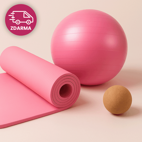 Balíček pro jógu – Podložka na jógu + Masážní míček + Fit míč zdarma