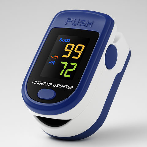 Certifikovaný prstový pulzní oxymetr na prst s LED displejem