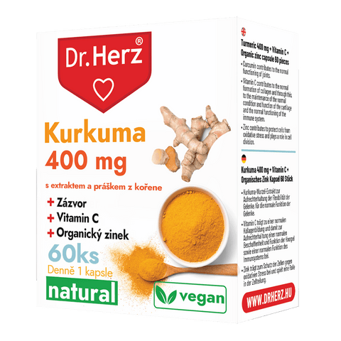 Dr. Herz Prémiová Kurkuma + C-vitamín 60 kapslí