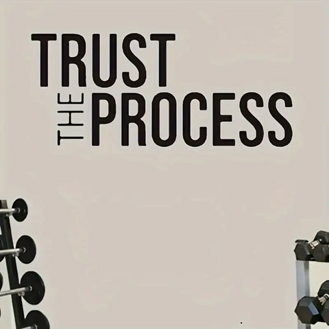 Nálepka na stěnu „Trust the process“