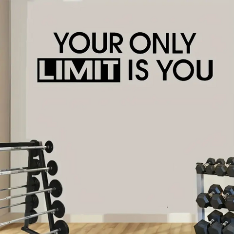 Nálepka na stěnu „Your only limit is you“
