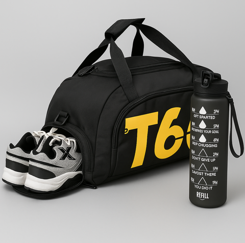 Fitness balíček – Sportovní taška + 1L sportovní láhev